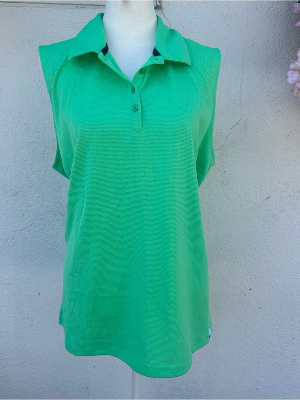 Lady Hagen Sleeveless Polo Tank - Bright Green